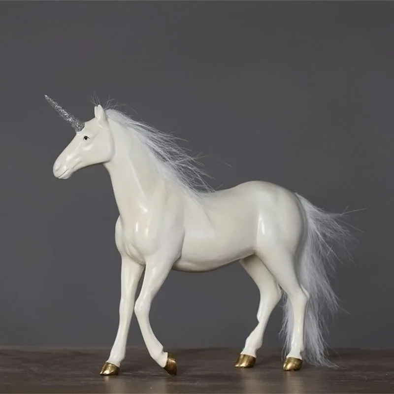 Creative unicorn Wedding Decoration Figurines Miniatures Artificial Resin Angel Ornament Vintage Home Decor Valentines Day Gifts12