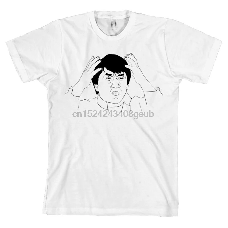 Jackie Chan Meme футболка My Brain полна Fk всех размеров и Новинка | Мужская одежда