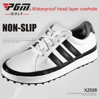 

2018 PGM Sneakers Men Golf Shoes Summer Super Soft Anti-skid Waterproof sport shoes for men Head Layer Cowhide Board shoes