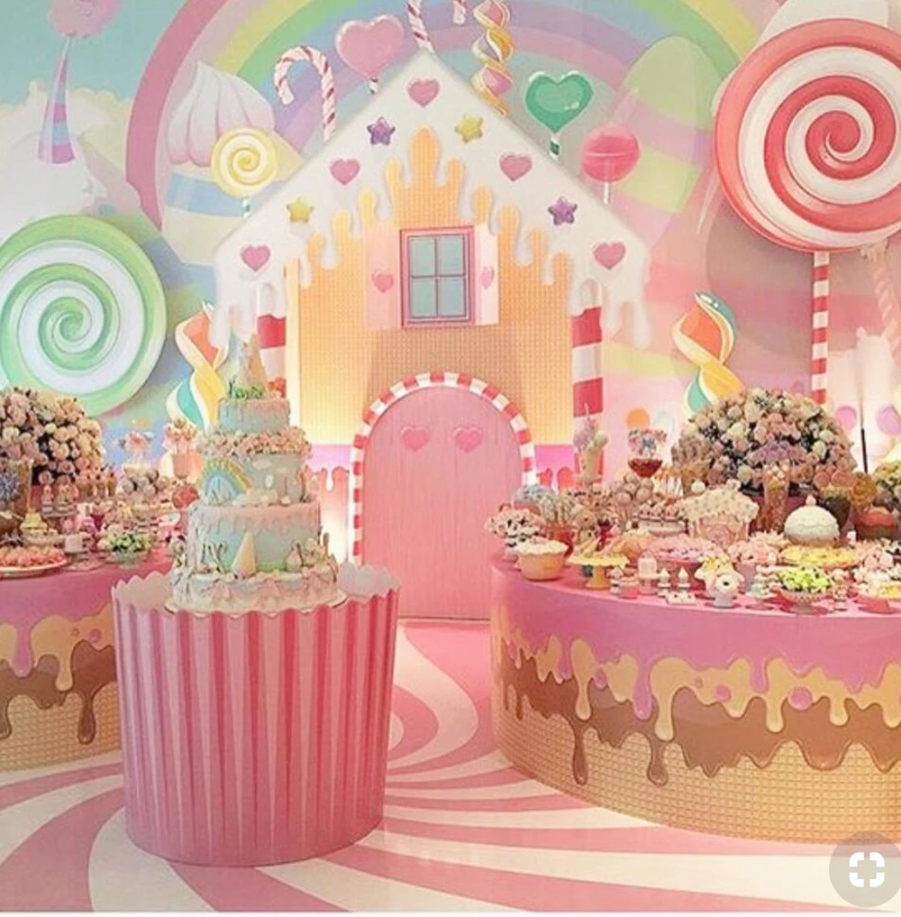 Candyland фон сказочные пончики Радуга фотография Фон С Днем Рождения Вечеринка Детский душ фото студия реквизит W-1861