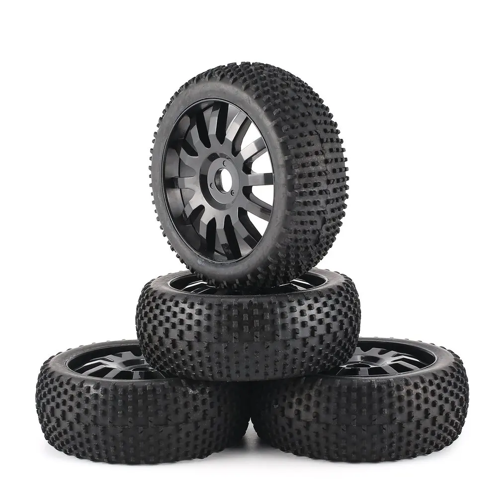 

4PCS 102mm Wheel Hub Rim & Rubber Tires for HSP 1: 8 Off-Road RC Car Buggy Tires Spare Parts Accessories Component HOT!