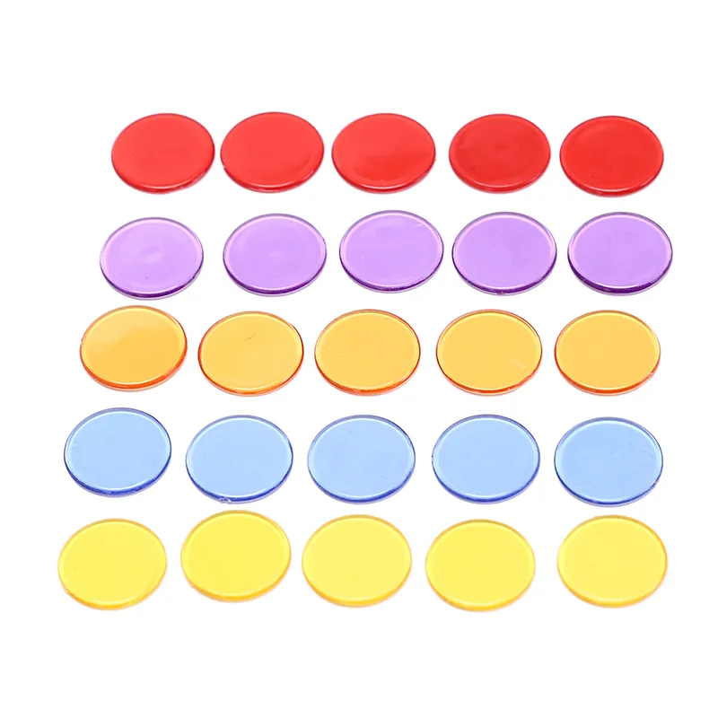 100Pcs/Lot Count Bingo Chips Markers for Bingo Game Cards Plastic Bingo