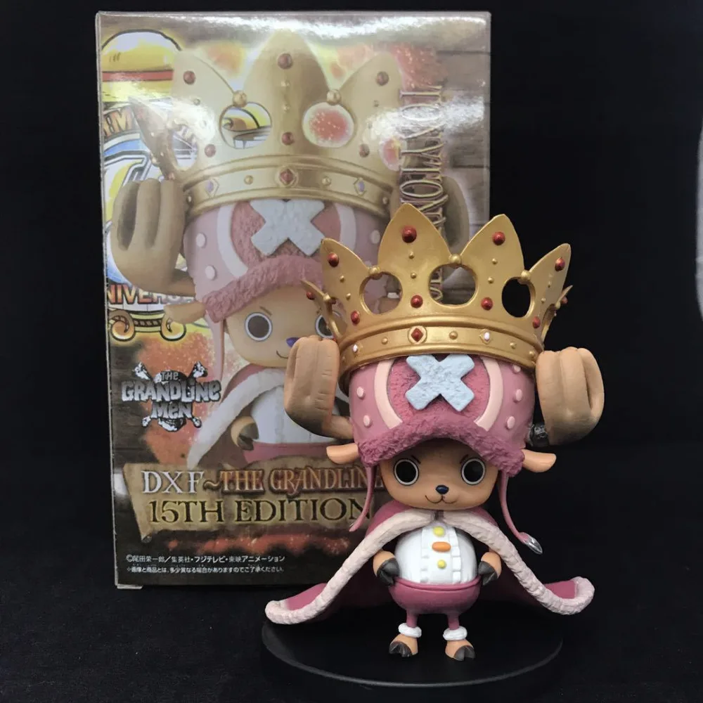 

Anime One Piece DXF The Grandline Men The 15th Edition vol.4 Tony Tony Chopper With Crown PVC Figure Collectible Model Toy Gift
