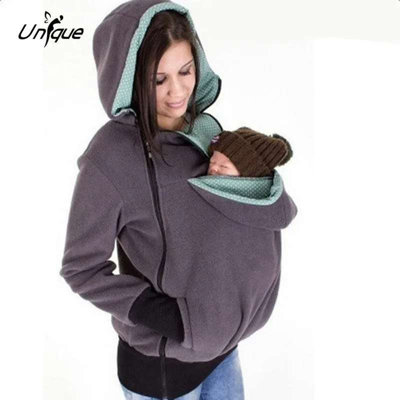 Multifunctional Mother Kangaroo Hoodies Women And Baby Carrier Autumn