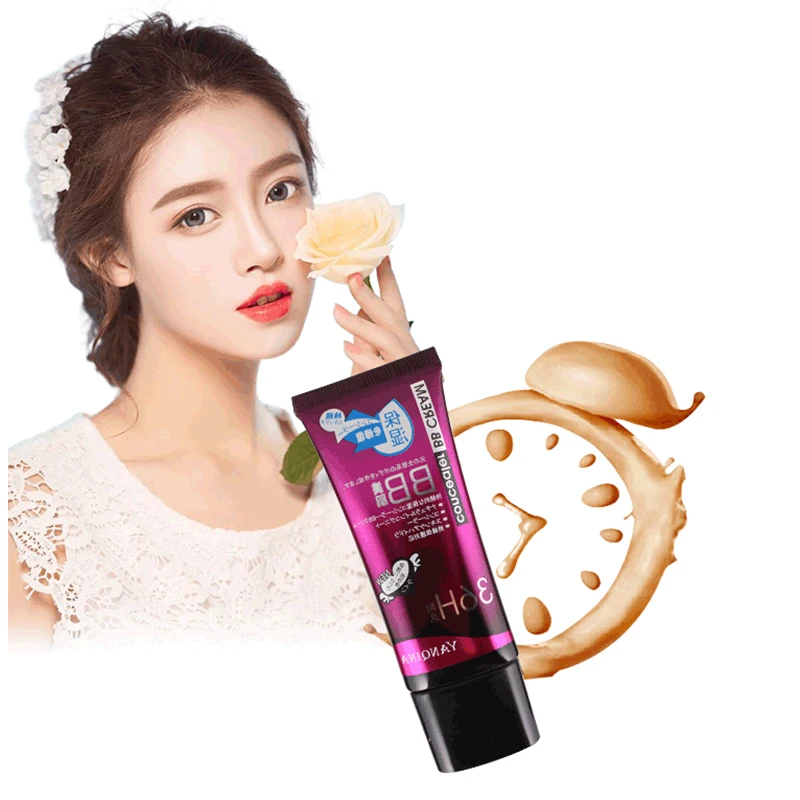 

New 3 Colors Natural BB Cream Brightening lasting Moisturizing Concealer Nude Foundation Makeup Face Beauty Tools