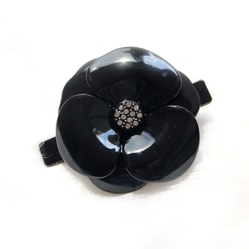 New Acrylic Flower Camellia hairpins fashion hair jewelry for women french barrettes Acetate hair pins clips hair accessory (3)