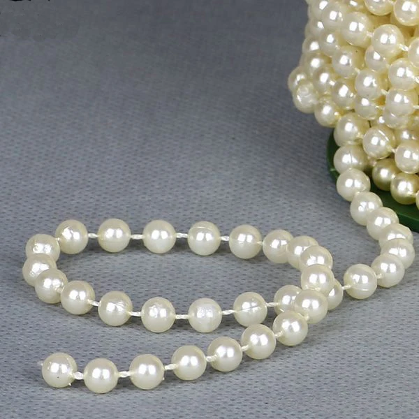 8mm 20m Roll Pearl String Beads Abs Plastic Faux Pearl