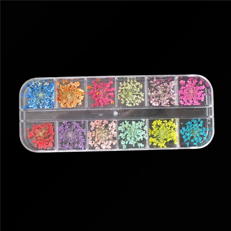 Addfavor, 24 шт., аксессуары для 3D ногтей, сушеные цветы, УФ-лак, украшения для ногтей, натуральный прессованный сухой цветок, Маргаритка, наклейки для ногтей