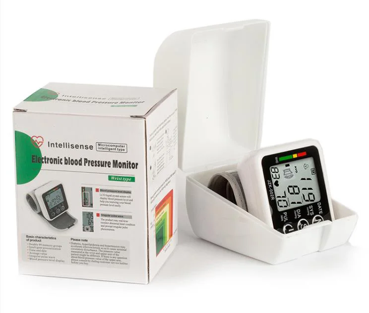 Лидер продаж, медицинский немецкий чип, автоматический цифровой измеритель артериального давления, тонометр, измеритель для измерения и пульса - Цвет: box and voice
