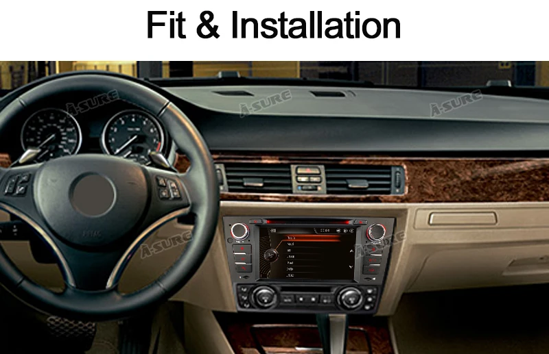 Flash Deal A-Sure 1 Din 7" Car Radio GPS DVD Player Stereo Navigation For BMW E90 E91 E92 E93 Navi 318 320 325 330 330 3er Car Multimedia 4