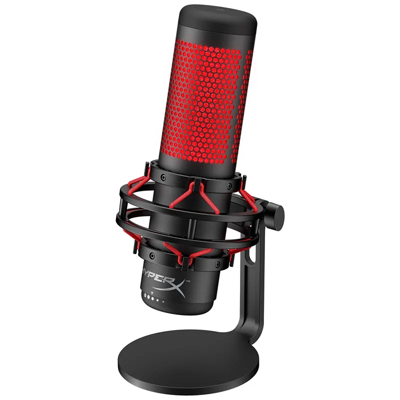 Kingston HyperX QuadCast Professional Electronic Sports Microphone Computer Live Microphone Red Microphone Device Voice Game - Color: Microphone