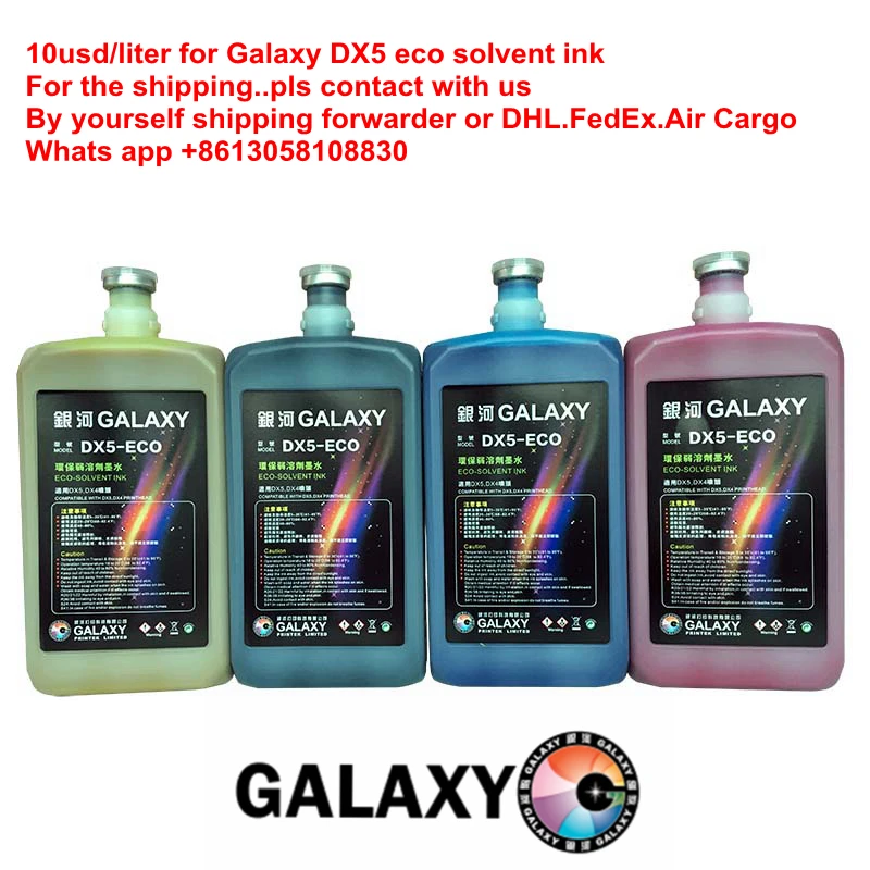 

Galaxy UD-161 181 1812 251 бренд Тинта экологически растворителя оригинальный Galaxy UD dx5 эко-сольвентные чернила для epson dx5 универсальный набор чернил при...