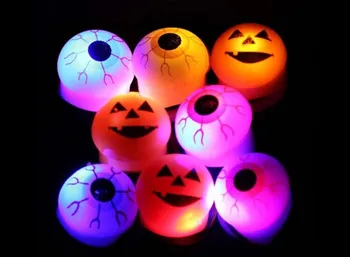 

New Halloween led toys Eye Finger Ring Bar DJ Rave Toys Light Up soft Rubber Blinking Ring glow up finger ring party supply