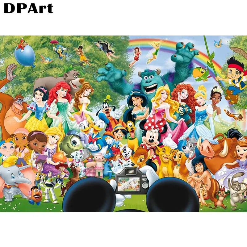 

Diamond Painting Full Square/Round Cartoon Princess Animal Mouse Rhinestone Diamond Painting Embroidery Cross Stitch Decor M071