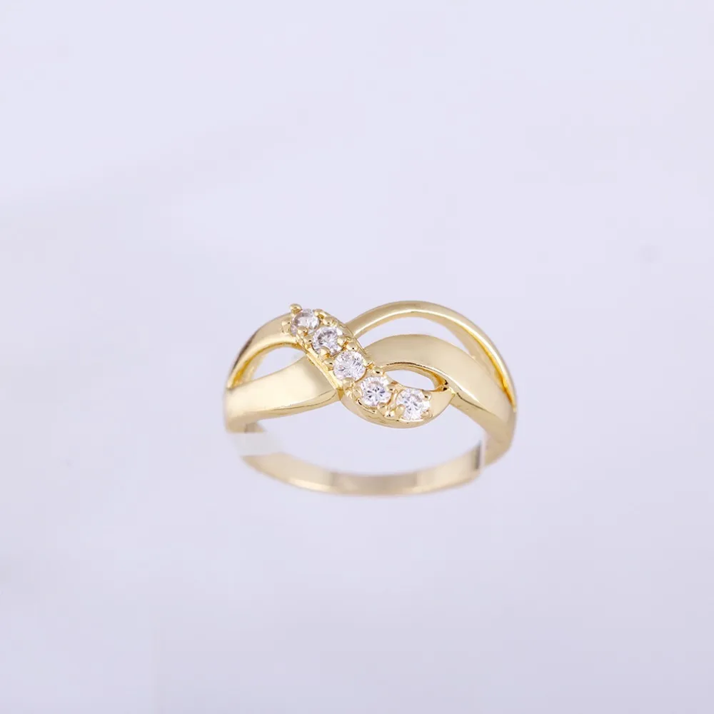 2014 fashion Wave Shape 18K Gold Plated Wedding Ring Made with Genuine CZ Crystals Full Sizes Wholesale E- Sunny Jewelry J1680 | Украшения
