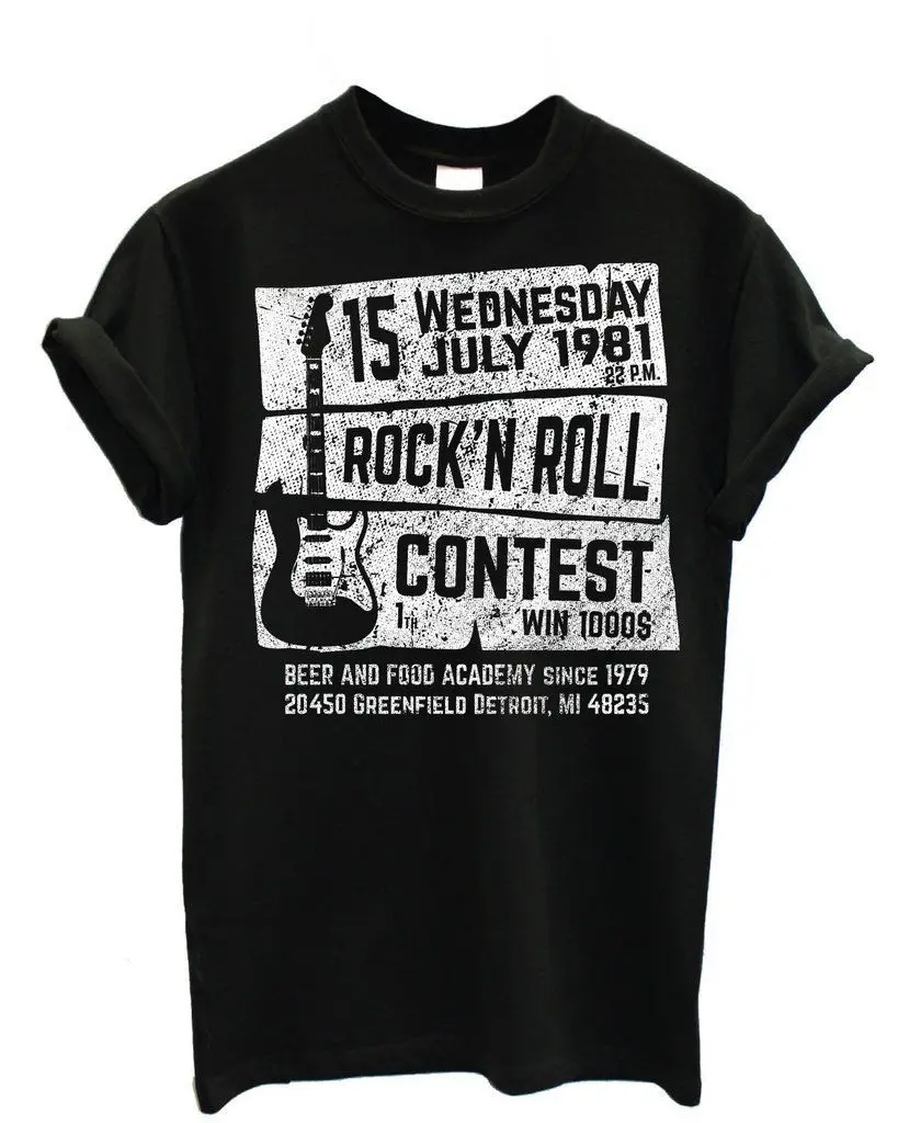 High Quality Casual Printing Tee Shirt Mens T shirt Men Rock and Roll