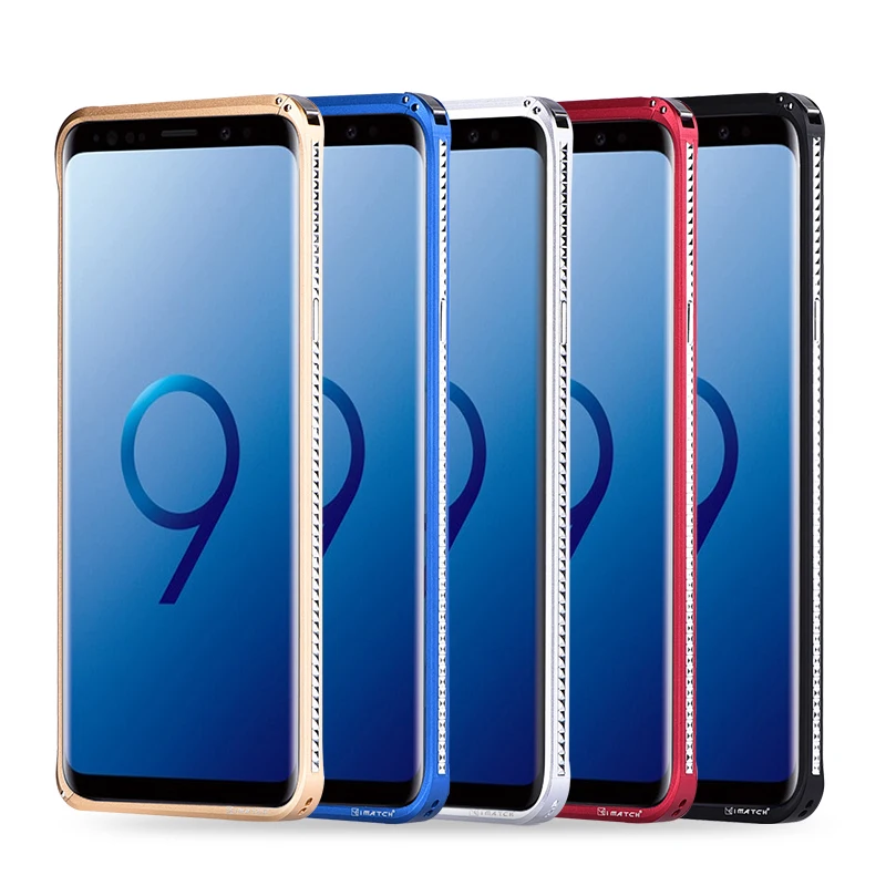 Бампер iMatch чехол для samsung Galaxy S9/S9 Plus роскошный Алмазный Алюминиевый металлический Невидимый чехол-подставка бампер S9 Plus