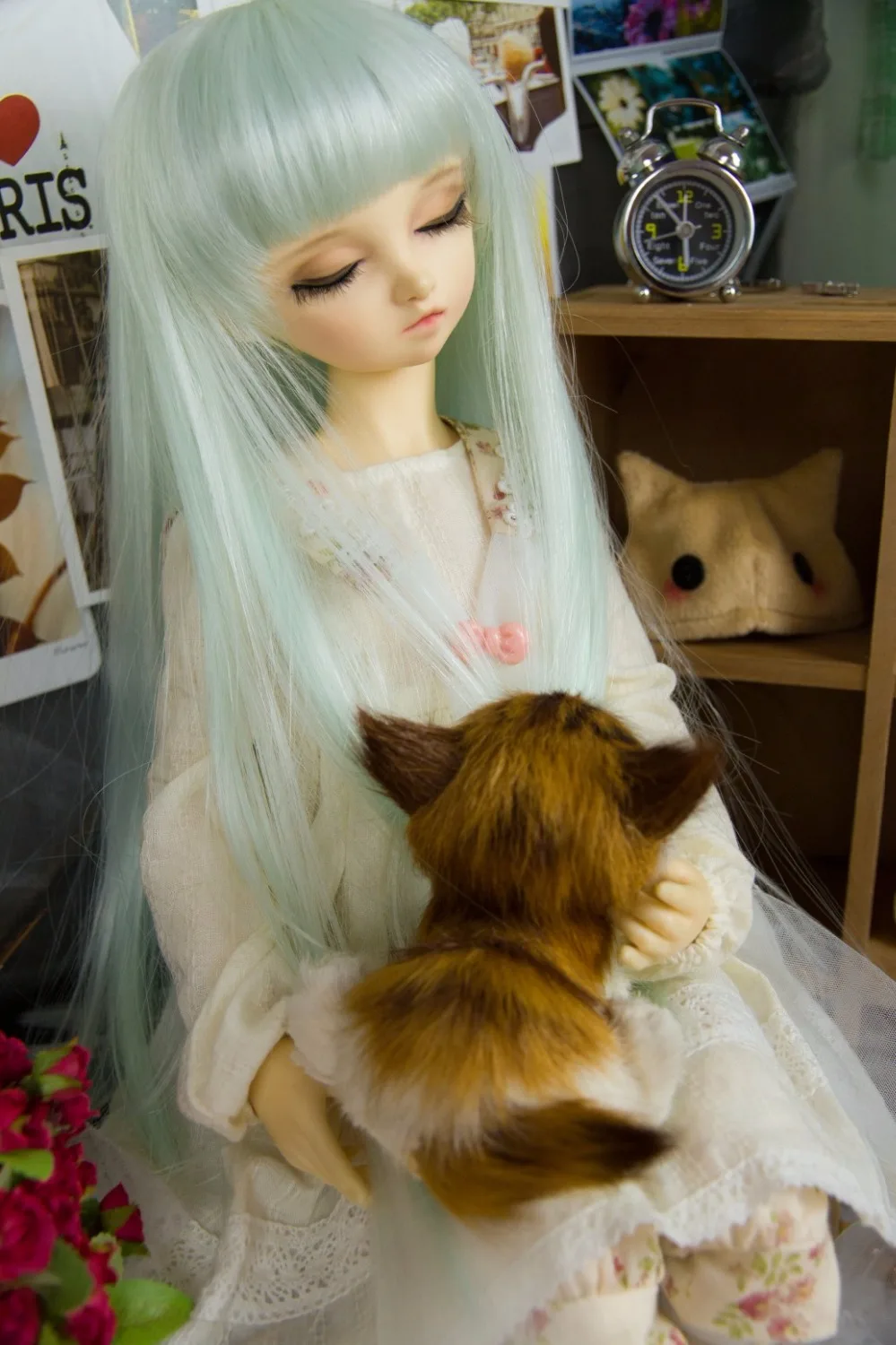 BJD кукла парики длинные прямые волосы с челкой для 1/6 1/4 1/3 Размер BJD DD аксессуары для кукол SD прямые парики