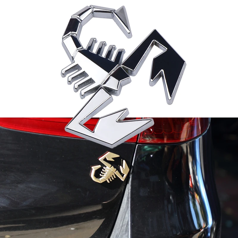 Серебряный сплав 3D Скорпион в форме щита Автомобильные Наклейки задняя дверь Эмблема Для FIAT ABARTH TC Boano Simca Berlinetta Alfa Romeo