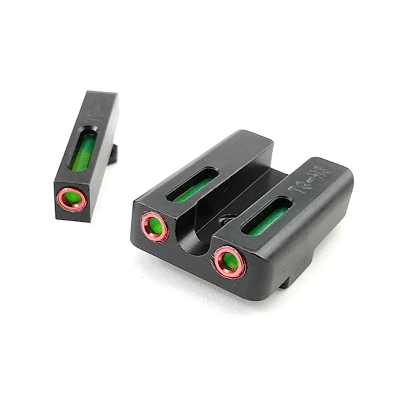 

Designed Hunting Red Green Fiber Optic Front with Combat Rear Sights focus lock for Glock