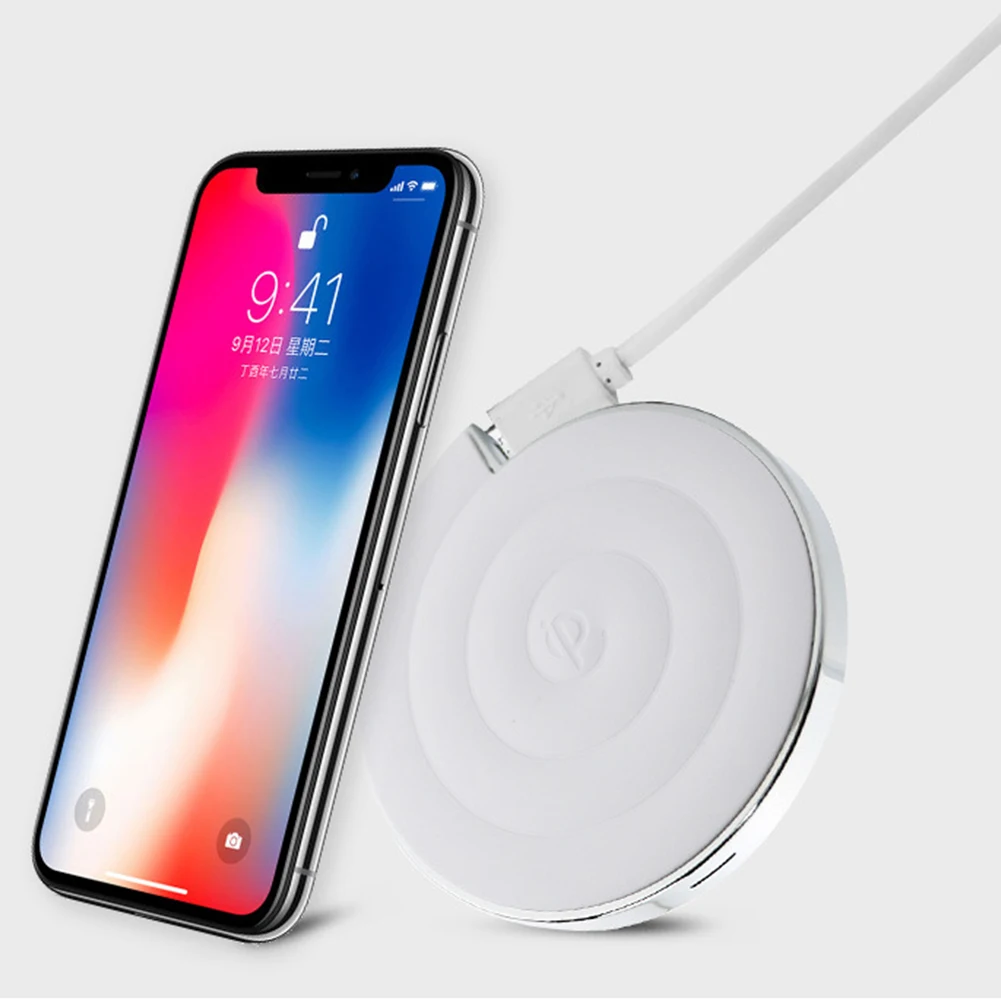 Улитки быстро QI 10 Вт Беспроводной зарядный коврик для iPhone X 8 XS макс USB зарядки Mad