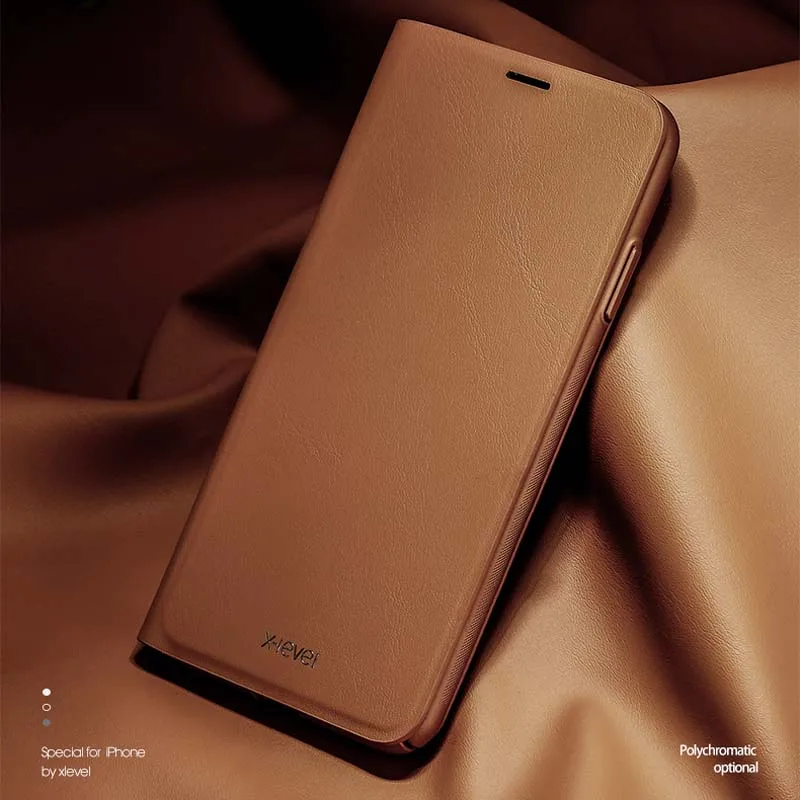

X-Level Case PU Leather Wallet Case With Card Pockets Fip Wallet Phone Back Cover For iphone X XS XR XSMax Coque KS0142