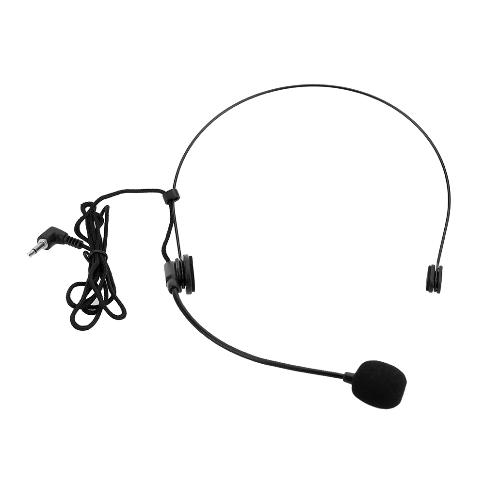 

Uni-Directional Head-mounted Headworn Headset Microphone Mic Wired Boom for Voice Amplifier Amp Loudspeaker