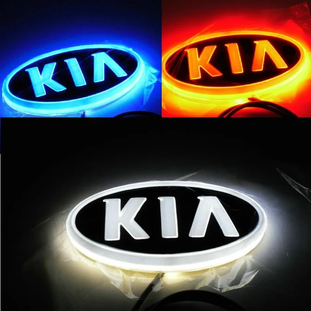 Free shipping car logo light for KIA 2 3 car badge light auto led light