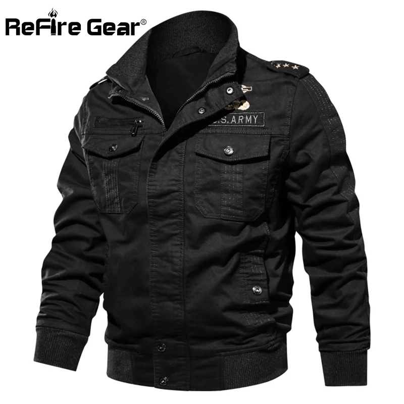 Мужская хлопковая куртка в стиле милитари ReFire Gear Повседневная тактическая США с