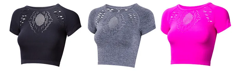 Sport gym shirt women Yoga t shirt woman (18)