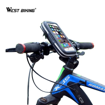 

WEST BIKING Waterproof Riding Bike Front Tube Bag Cycling Handlebar Pannier Smartphone & GPS Touch Screen Case Bicycle Bike Bag