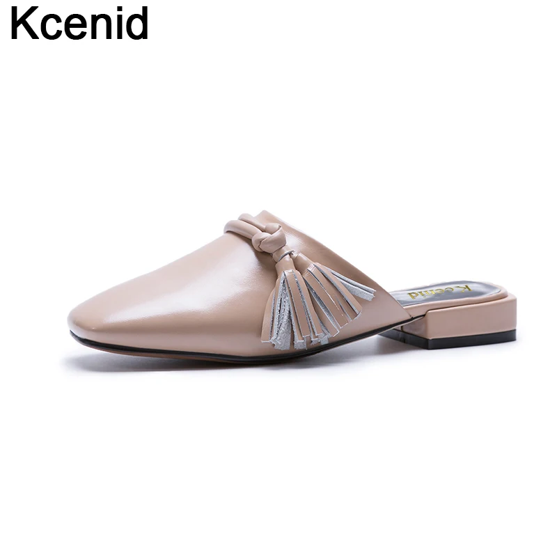 tassel flat mules