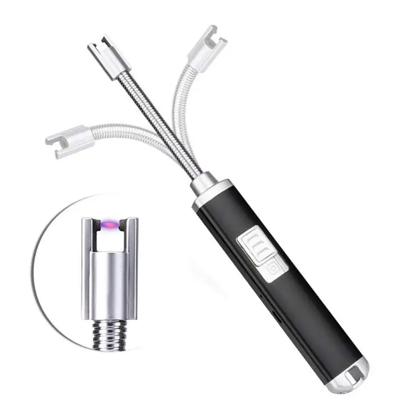Наружные ветрозащитные зажигалки для барбекю Кухонные USB аккумуляторные зажигалки 360 градусов гибкие Свечи Зажигалки для гриля барбекю кемпинг