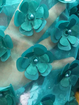 

Luxury BZL-110101 African net lace textile Graceful French tulle embroidery lace fabric with beads