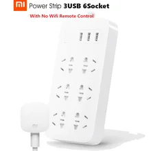 Оригинальный Xiaomi Смарт Мощность разъем 2.1A быстрой зарядки Порты 3 розетки USB разъем Стандартный гнездо адаптера для умного дома