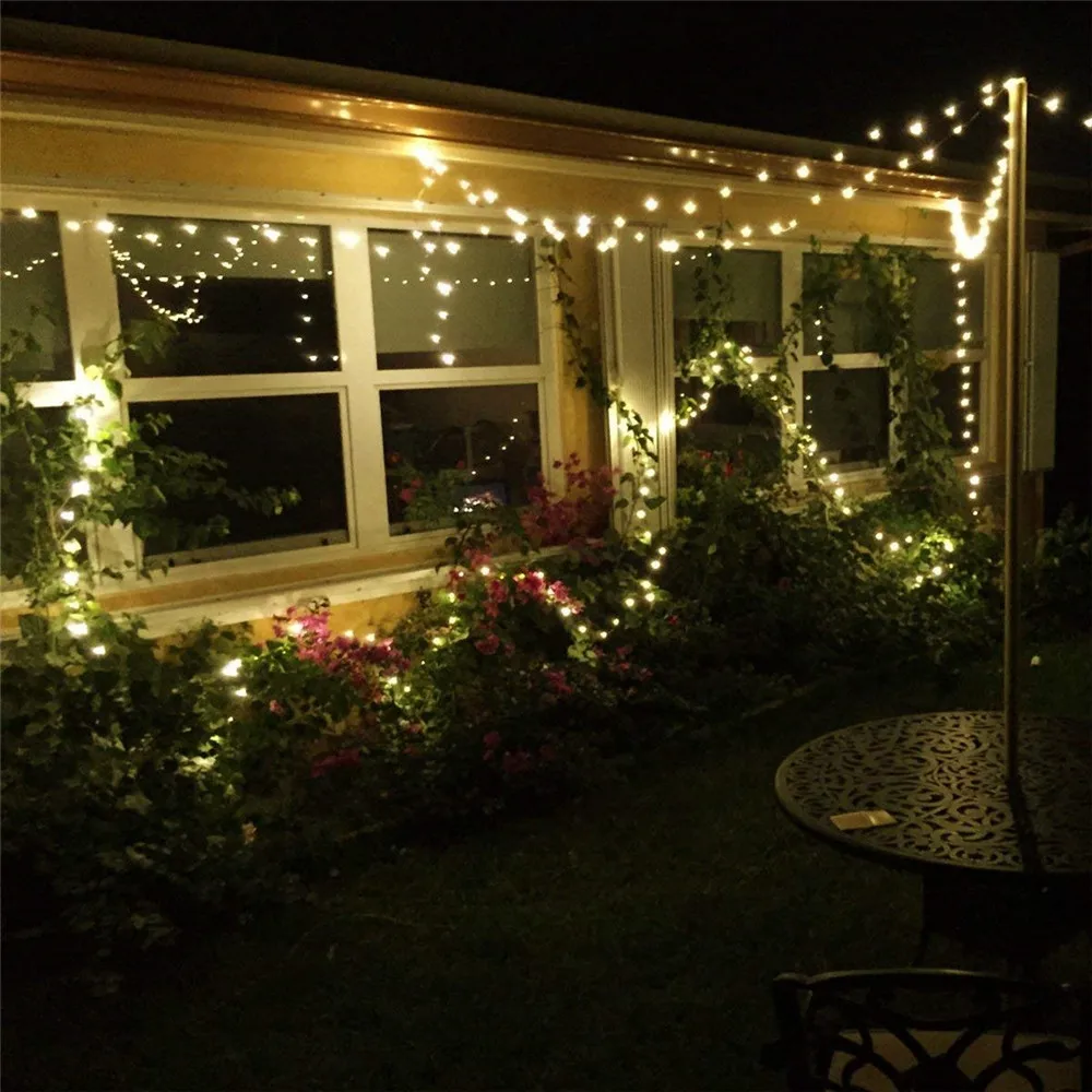 5 м 50 световых солнечных полос света для дома, сада, медной проволоки, световая гирлянда, открытый Солнечный свет, декор для рождественской вечеринки#10
