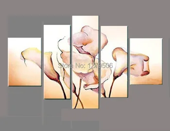 

Handmade Abstract Landscape Oil Painting On Canvas Wall Art Pink Paintings Flowers For Living Room Decor Hang Group Of Paintings