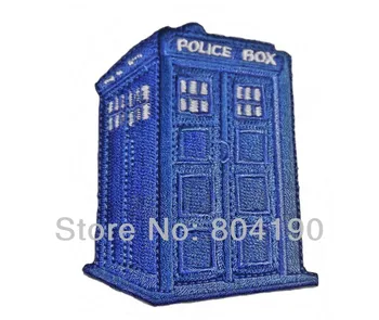 

NEW The Police Box Doctor Who Tardis punk rockabilly applique sew on/ iron on patch Wholesale clothing