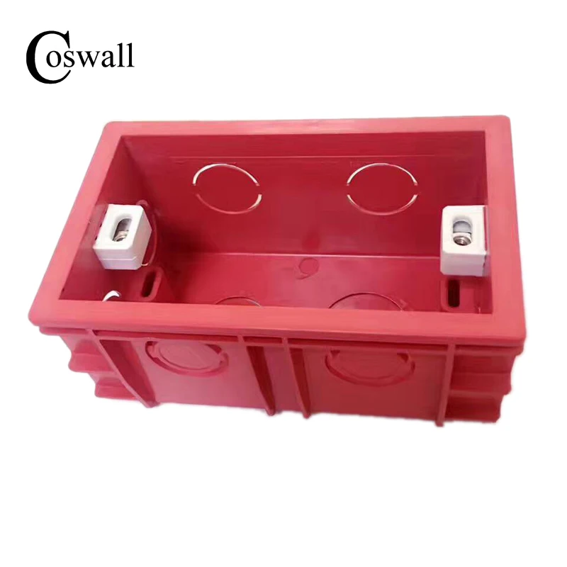 103mm*64mm US Standard Internal Mounting Box for 118mm*72mm Standard Wall Switch or Socket Red