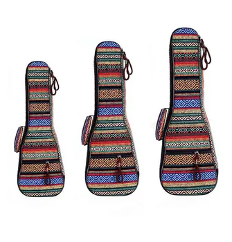 

ZONAEL 21 23 26 Inch Padded Cotton Folk Portable Bass Guitar Gig Bag Ukulele Case Box Cover Guitar Backpack with Double Strap
