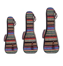 ZONAEL 21 23 26 Inch Padded Cotton Folk Portable Bass Guitar Gig Bag Ukulele Case Box Cover Guitar Backpack with Double Strap
