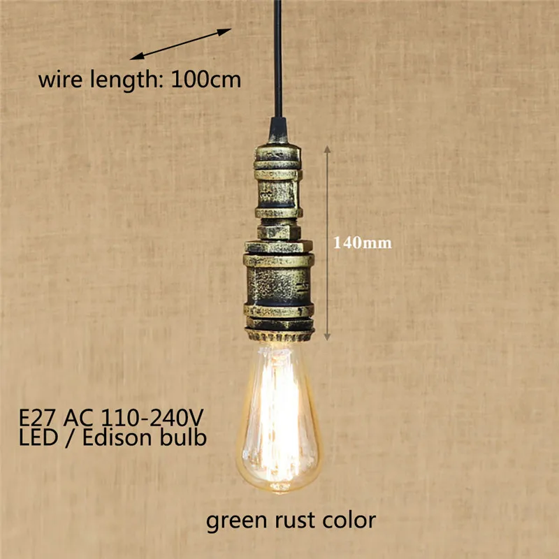 Nordic Countryside LOFT Pendant Lamps Water Pipe Chandeliers Single E27 lamp holder Retro Antique Restaurant Bar Cafe AC110-240V Nordic Countryside LOFT Pendant Lamps Water Pipe Chandeliers Single E27 lamp holder Retro Antique Restaurant Bar Cafe AC110-240V