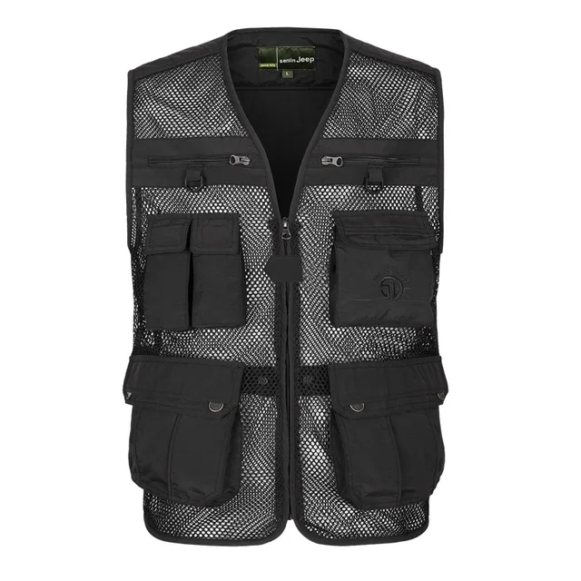 Hiking Vest With Pockets Men's Causal Vest Net Vest Pockets Design Mesh