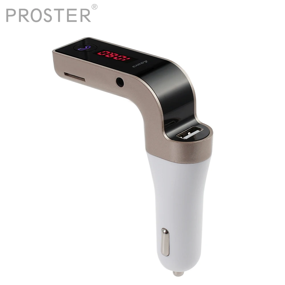 

PROSTER for Car Bluetooth Transmitter Wireless Bluetooth Car Kit LCD Hands-Free FM Transmitter MP3 Music Player Phones