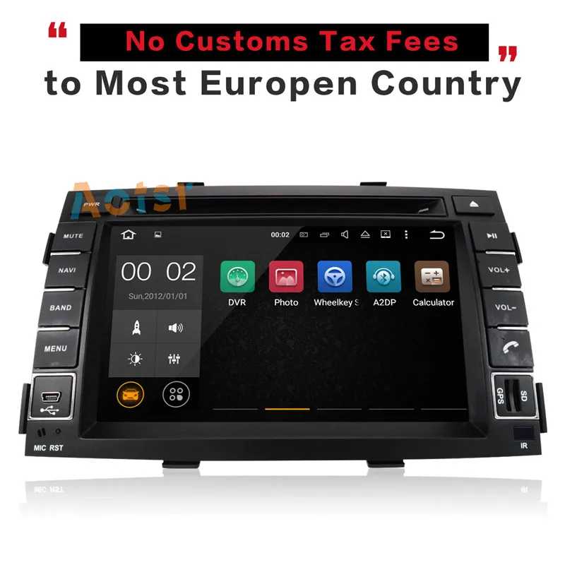 Excellent 2G+32G android 7.1 car dvd for kia sorento 2010 2011 2012 2 din in dash car stereo gps nagavition headunit 7