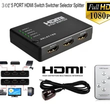 Tonbux 3/5 до 1 1080P HDMI конвертер 3 или 5 портов Разветвитель