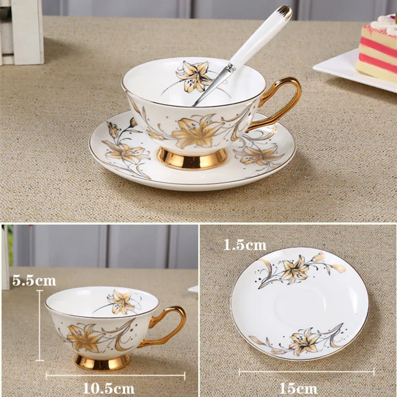

High quality Bone Porcelain Cup Coffee And Saucer Sets 200ml Single Layer Ceramic Porcelain Tea Cup For Gift Coffee Party 6JOP02
