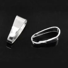 DoreenBeads цинковая Подвеска из металлического сплава зажимы и подвесные застежки серебристого цвета 11,0 мм(3/") х 4,0 мм(1/8"), 50 шт. новинка