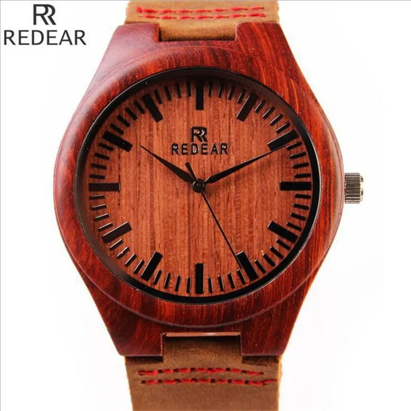 REDEAR1412 antique wood materials manufacturing men s font b watch b font quartz font b watch