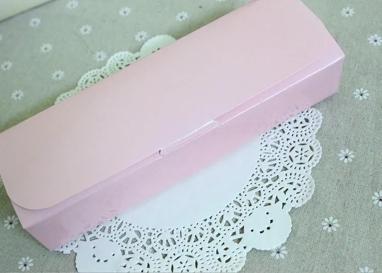 

Free shipping 20 pcs/lot Romantic pink macaron packaging box drawer type biscuits cake boxes pastry packing